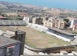 Lo stadio Esseneto di Agrigento fotografato dall&#039;alto 