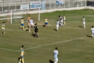 Nella foto il gol dell&#039;Akragas con Palazzolo 