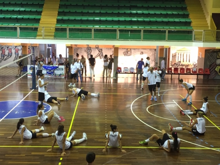 La Seap Aragona in allenamento al palasport &quot;Nicosia&quot; di Agrigento.