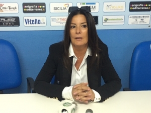 La presidente Sonia Giordano in sala stampa 