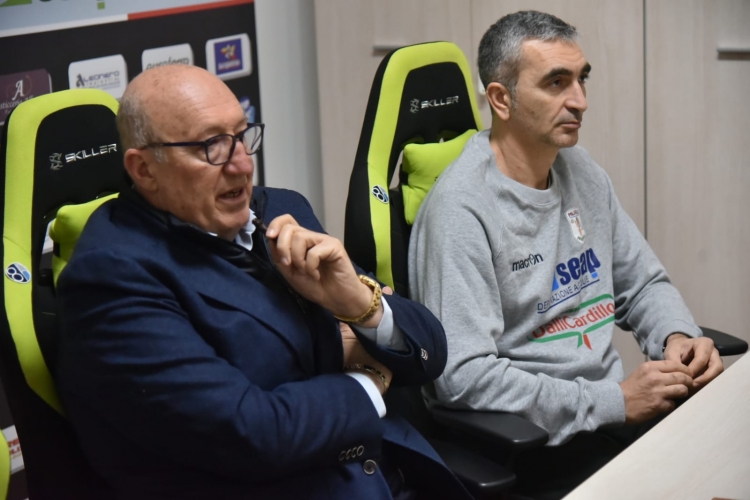 Conferenza stampa di presentazione di Massimo Dagioni, nuovo tecnico della Seap Dalli Cardillo