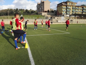 Akragas in allenamento nel campo di Fontanelle