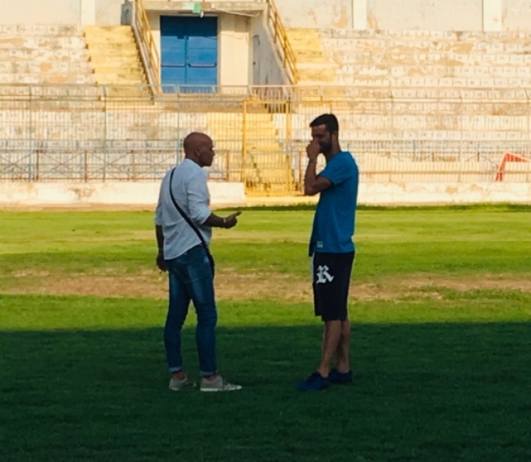 Il direttore sportivo dell&#039;Akragas Russello a dialogo con Rosario Licata.