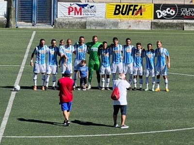 La formazione dell&#039;Akragas che domenica scorsa ha iniziato la gara vinta largamente col Mazara