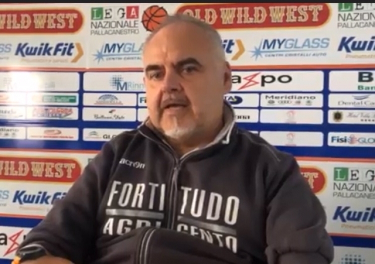 Il coach della Fortitudo Moncada Agrigento, Franco Ciani, presenta la gara con Casale Monferrato